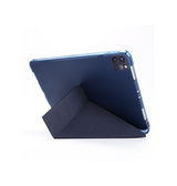 iPad Pro 12,9 (2020) | iPad Pro 12,9" (2020) - Orgami Trifold Læder Cover M. Stander - Navy - DELUXECOVERS.DK