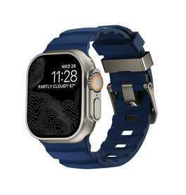 Apple Watch 42mm | Apple Watch (42/44/SE/45/46/49mm) - Wild Buckle™ Silikonerem - Navy - DELUXECOVERS.DK