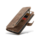 iPhone 15 | iPhone 15 - CaseMe™ Multifunktionel Læder Etui / Pung - Brun - DELUXECOVERS.DK