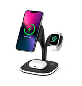 Ladestation / Trådløs oplader | DeLX™ | 3-i-1 Trådløs Ladestation til iPhone, Watch & AirPods - Sort - DELUXECOVERS.DK