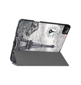 iPad Pro 12,9 (2020) | iPad Pro 12,9" (2020) - DeLX™ Trifold ArtCover M. Stander - Noir - DELUXECOVERS.DK