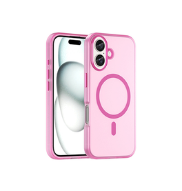 iPhone 16 Plus | <AAA>iPhone 16 Plus - DeLX™ Translucent MagSafe Silikone Cover - Pink - DELUXECOVERS.DK