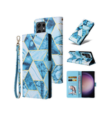 Samsung Galaxy S24 Ultra | Samsung Galaxy S24 Ultra - UNIQ™ Marble Læder Etui - Ocean - DELUXECOVERS.DK