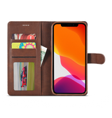 iPhone XR | iPhone XR - LC.IMEEKE™ Læder Cover M. Kortholder - Brun - DELUXECOVERS.DK