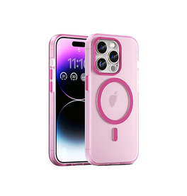 iPhone 16 Pro Max | <AAA>iPhone 16 Pro Max - DeLX™ Translucent MagSafe Silikone Cover - Pink - DELUXECOVERS.DK