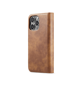 iPhone 11 Pro | iPhone 11 Pro - DG.MING™ Vintage 2-In-1 Læder Etui M. Cover - Brun - DELUXECOVERS.DK