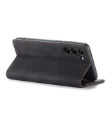 Samsung Galaxy S25 Plus | Samsung Galaxy S25 Plus - CaseMe™ Noble Læder Etui / Pung - Sort - DELUXECOVERS.DK