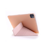 iPad Pro 12,9 (2021) | iPad Pro 12,9" (2022/2021) - Orgami Trifold Læder Cover M. Stander - Rose - DELUXECOVERS.DK