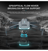 Drone | Professionel Drone - 4K Dual Kamera - Brushless - GPS - Sort - DELUXECOVERS.DK