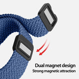 Apple Watch 42mm | Apple Watch (42/44/SE/45/46/49mm) - DUX DUCIS™ Interwoven Nylon Rem - Storm Blå - DELUXECOVERS.DK