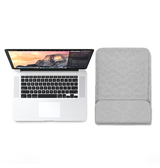 Macbook Sleeve | MacBook Pro 14" - L'Empiri™ Smooth Læder Sleeve - Grå - DELUXECOVERS.DK