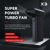 Bilstøvsuger | SUPER POWER TURBO FAN® X3 – Ultra Kraftig - Brushless - Genopladelig - DELUXECOVERS.DK