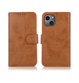 iPhone 15 Plus | iPhone 15 Plus - Vintage 2-In-1 Læder Etui M. Aftageligt Cover - Brun - DELUXECOVERS.DK