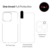 iPhone 15 Pro | iPhone 15 Pro - 3-i-1 Beskyttelsesæt Cover & Beskyttelsesglas - DELUXECOVERS.DK