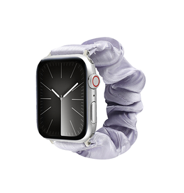 Apple Watch 42mm | Apple Watch (42/44/SE/45/46/49mm) - Scrunchie Velour Dame Armbånd - Lavendel - DELUXECOVERS.DK