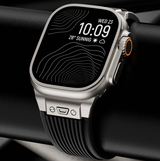 Apple Watch 42mm | Apple Watch (42/44/SE/45/46/49mm) - DeLX™ Vertical-Line Titanium Rem - Sort - DELUXECOVERS.DK