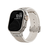 Apple Watch 42mm | Apple Watch (42/44/SE/45/46/49mm) - DeLX™ Vertical-Line Titanium Rem - Starlight - DELUXECOVERS.DK