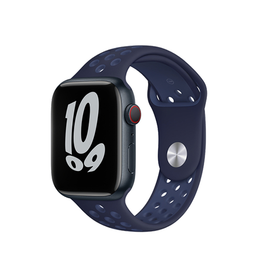 Apple Watch 42mm | Apple Watch (42/44/SE/45/46/49mm) - 4Run™ Silikone Løbe Sportsrem - Navy - DELUXECOVERS.DK