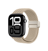 Apple Watch 42mm | Apple Watch (42/44/SE/45/46/49mm) - DUX DUCIS™ Interwoven Nylon Rem - Beige - DELUXECOVERS.DK