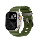 Apple Watch 42mm | Apple Watch (42/44/SE/45/46/49mm) - Wild Buckle™ Silikonerem - Army grøn - DELUXECOVERS.DK