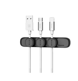 Kabel Beskytter | BASEUS™ | Magnetisk Kabelholder til skrivebordet  - Sort - DELUXECOVERS.DK