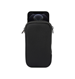 iPhone 16 Pro | iPhone 16 Pro - Simple Nylon Sleeve Etui M. Lynlås - Jet Black - DELUXECOVERS.DK