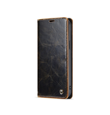 iPhone 15 | iPhone 15 - CaseMe™ Oil Wax Læder Flipcover - Coffee - DELUXECOVERS.DK