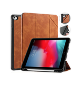 iPad Mini 4/5 | iPad Mini 4/5 - DG.MING™ Trifold Læder Cover m. Stander - Brun - DELUXECOVERS.DK