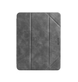 iPad Air 3 | iPad Air 3 10.5" (2019) - DG.MING™ Trifold Læder Cover m. Stander - Grå - DELUXECOVERS.DK