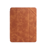 iPad Air 2 | iPad Air 2 9.7" (2014) - DG.MING™ Trifold Læder Cover m. Stander - Brun - DELUXECOVERS.DK