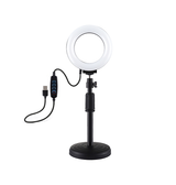 Ringlight | DELUXE™ - Lumen Ringlys Stander M. USB - Sort - DELUXECOVERS.DK