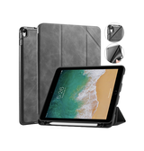 iPad Air 3 | iPad Air 3 10.5" (2019) - DG.MING™ Trifold Læder Cover m. Stander - Grå - DELUXECOVERS.DK