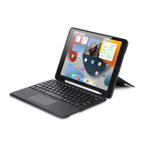 iPad 7/8/9 | iPad 10.2" 7/8/9 (2019/2020/2021) - DUX DUCIS™ Cover M. Magnetisk Trådløs Tastatur - Sort - DELUXECOVERS.DK