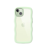 iPhone 13 | iPhone 13 - DeLX™ Wave Frame Silikone Cover - Grøn - DELUXECOVERS.DK