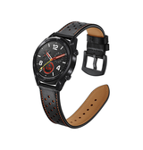 Samsung Galaxy Watch 6 Classic | Samsung Galaxy Watch 6 Classic (43/47mm) -  L'Empiri™ Plum Blossom Ægte Læder Rem - Sort - DELUXECOVERS.DK