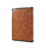 iPad 5 | iPad 5 - 9.7" - DG.MING™ Trifold Læder Cover m. Stander - Brun - DELUXECOVERS.DK