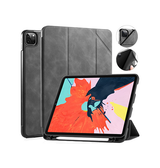 iPad Pro 11 (2020) | iPad Pro 11" (2020) - DG.MING™ Trifold Læder Cover m. Stander - Grå - DELUXECOVERS.DK