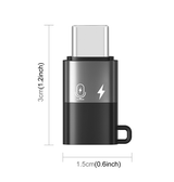 Adapter | PULUZ™ USB-C til Lightning Hun - Adapter - Sort/Grå - DELUXECOVERS.DK