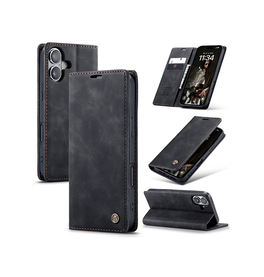 iPhone 16 | iPhone 16 - CaseMe™ Noble Læder Etui/Pung - Sort - DELUXECOVERS.DK