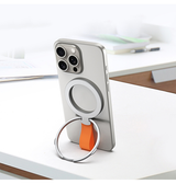 Tilbehør | DeLX™ - Pivot MagSafe Stander/Holder - Sølv/Orange - DELUXECOVERS.DK