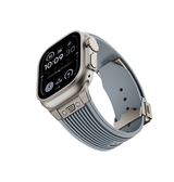 Apple Watch 42mm | Apple Watch (42/44/SE/45/46/49mm) - DeLX™ Vertical-Line Titanium Rem - Koksgrå - DELUXECOVERS.DK