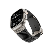 Apple Watch 42mm | Apple Watch (42/44/SE/45/46/49mm) - DeLX™ Vertical-Line Titanium Rem - Sort - DELUXECOVERS.DK