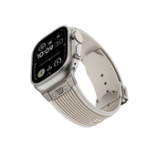 Apple Watch 42mm | Apple Watch (42/44/SE/45/46/49mm) - DeLX™ Vertical-Line Titanium Rem - Starlight - DELUXECOVERS.DK