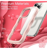 iPhone 15 Pro Max | iPhone 15 Pro Max - DeLX™ Wave Frame Silikone Cover - Pink - DELUXECOVERS.DK