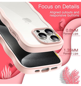 iPhone 15 Pro Max | iPhone 15 Pro Max - DeLX™ Wave Frame Silikone Cover - Pink - DELUXECOVERS.DK