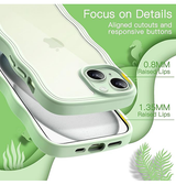 iPhone 15 | iPhone 15 - DeLX™ Wave Frame Silikone Cover - Grøn - DELUXECOVERS.DK