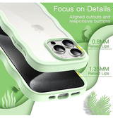 iPhone 13 Pro | iPhone 13 Pro - DeLX™ Wave Frame Silikone Cover - Grøn - DELUXECOVERS.DK