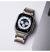 Apple Watch 38mm | Apple Watch (38/40/SE/41/42mm) - L'Empiri™ X37 Ægte Titanium Rem - Natural - DELUXECOVERS.DK