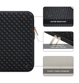 Macbook Sleeve | MacBook Pro/Air 15" - DeLX™ Diamond Neopren Sleeve - Sort - DELUXECOVERS.DK