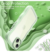 iPhone 15 | iPhone 15 - DeLX™ Wave Frame Silikone Cover - Grøn - DELUXECOVERS.DK